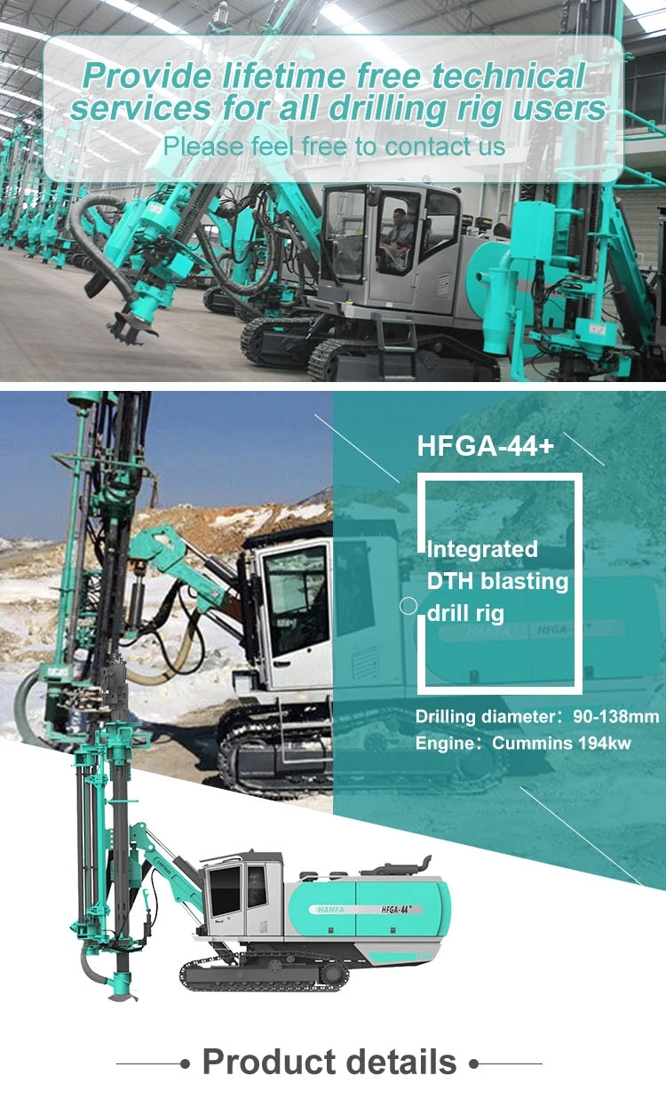 Hydraulic Steel Crawler Piling Rotary Anchor Jumbo Coal DTH Blasthole Surface Water Well Top Hammer Rock Core Drilling Machine